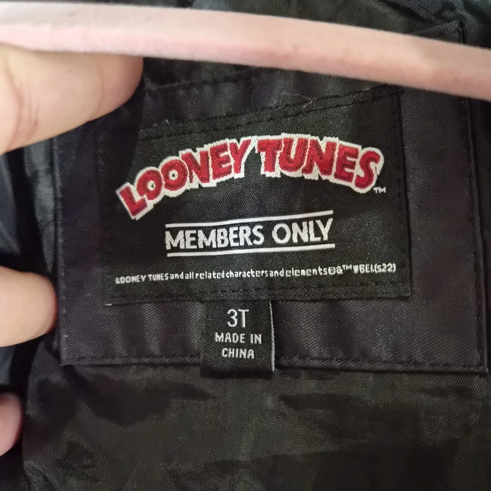 Looney Tunes Members Only Jacket 3T Toddler Puffer‎ Hooded Bugs Bunny Cartoon...